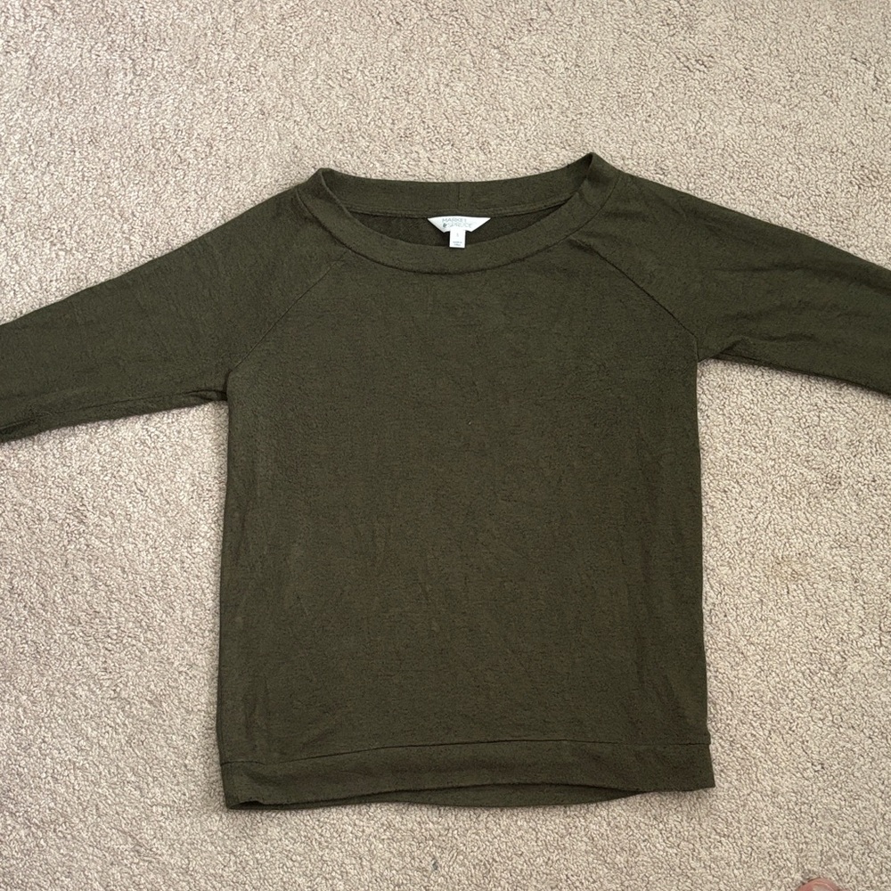 Market & Spruce Olive Long Sleeve women’s Sweater